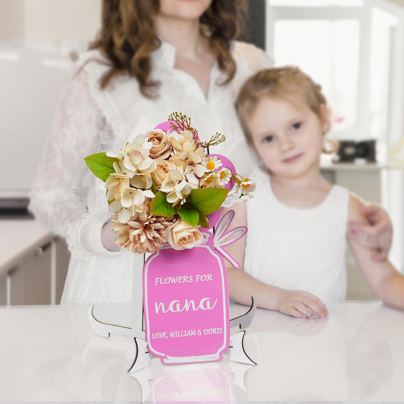 Mother's Day Wooden Flower Jar