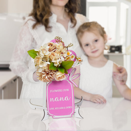 Mother's Day Wooden Flower Jar