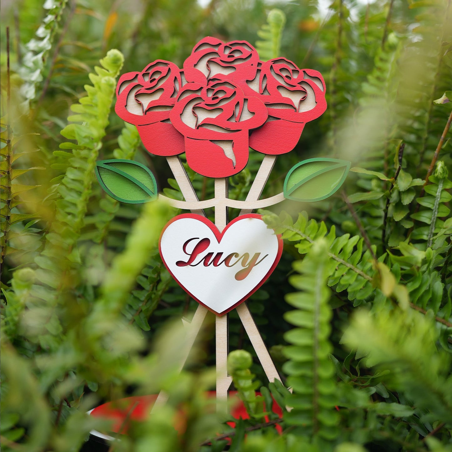 Rose Bouquet Standing Sign