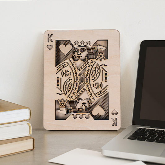 Multi-layer Playing Cards Wall Art - King