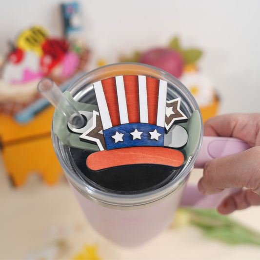 Independence Day Straw tag