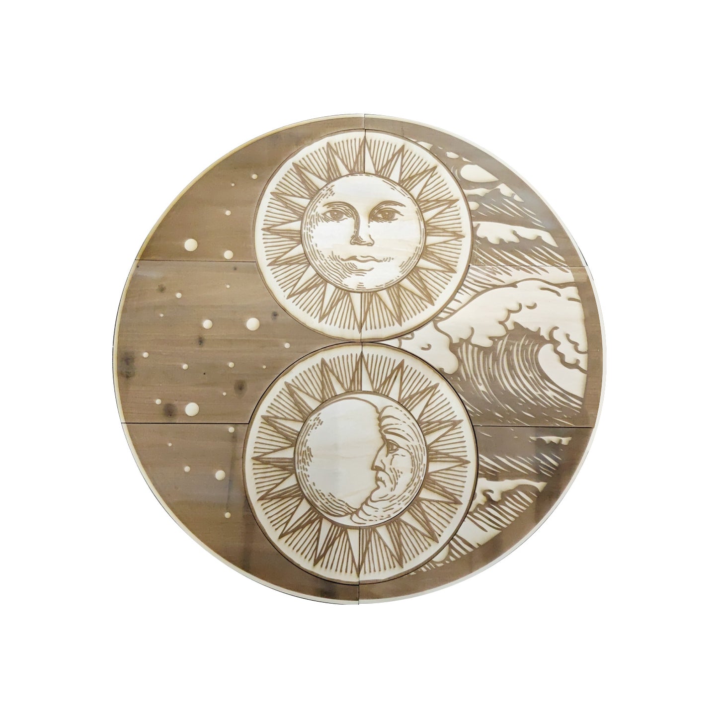 Wooden round table top