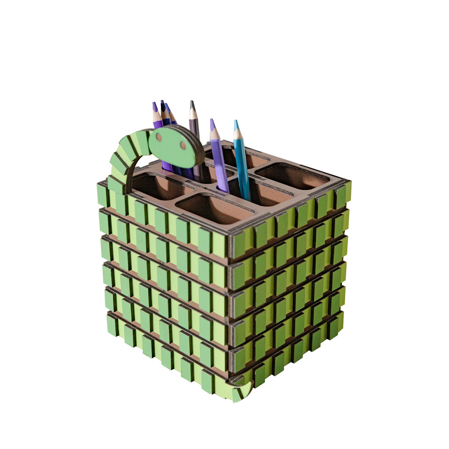 Wooden Snake Pen Pencil Holder