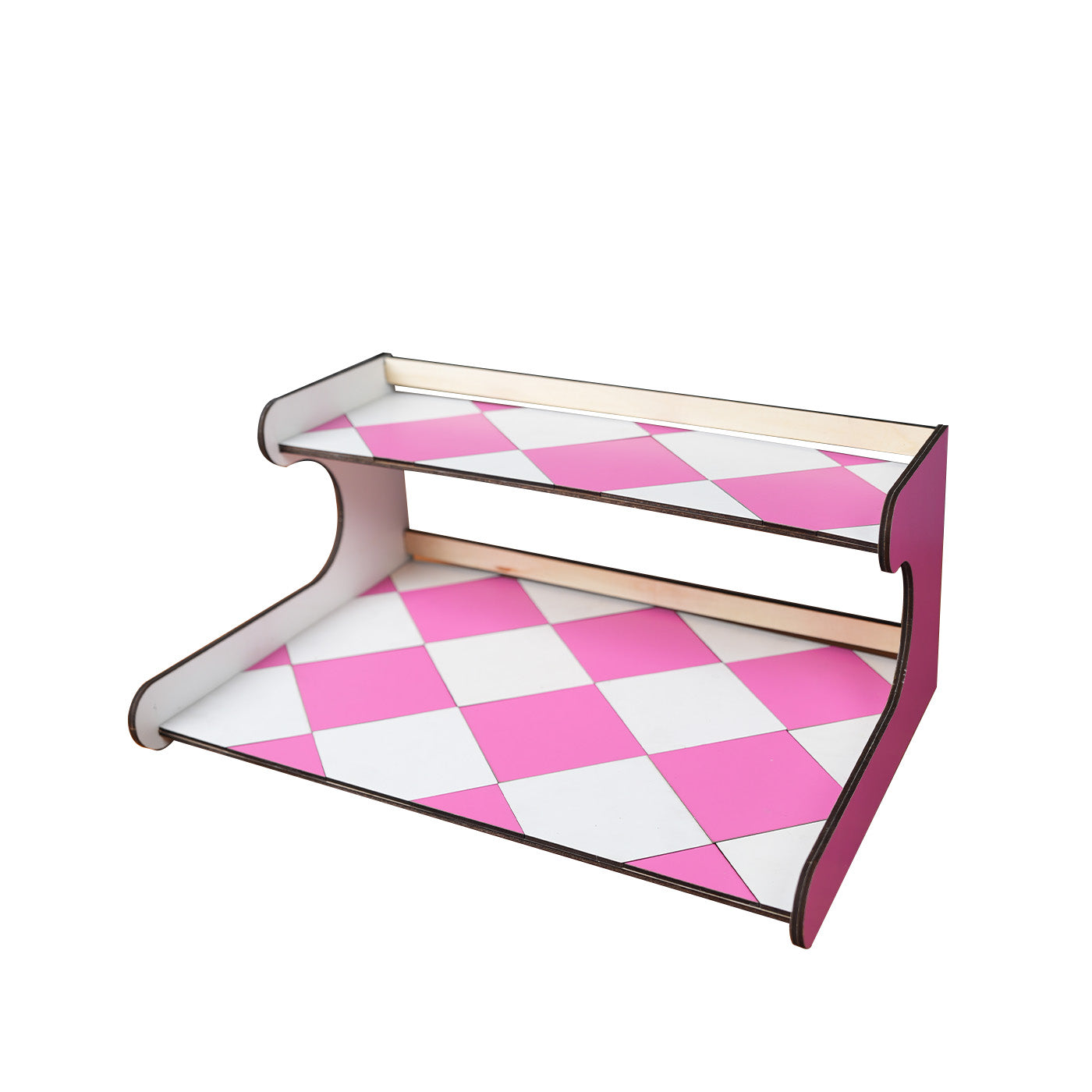 Pink Valentine's Day Checkers Storage Rack