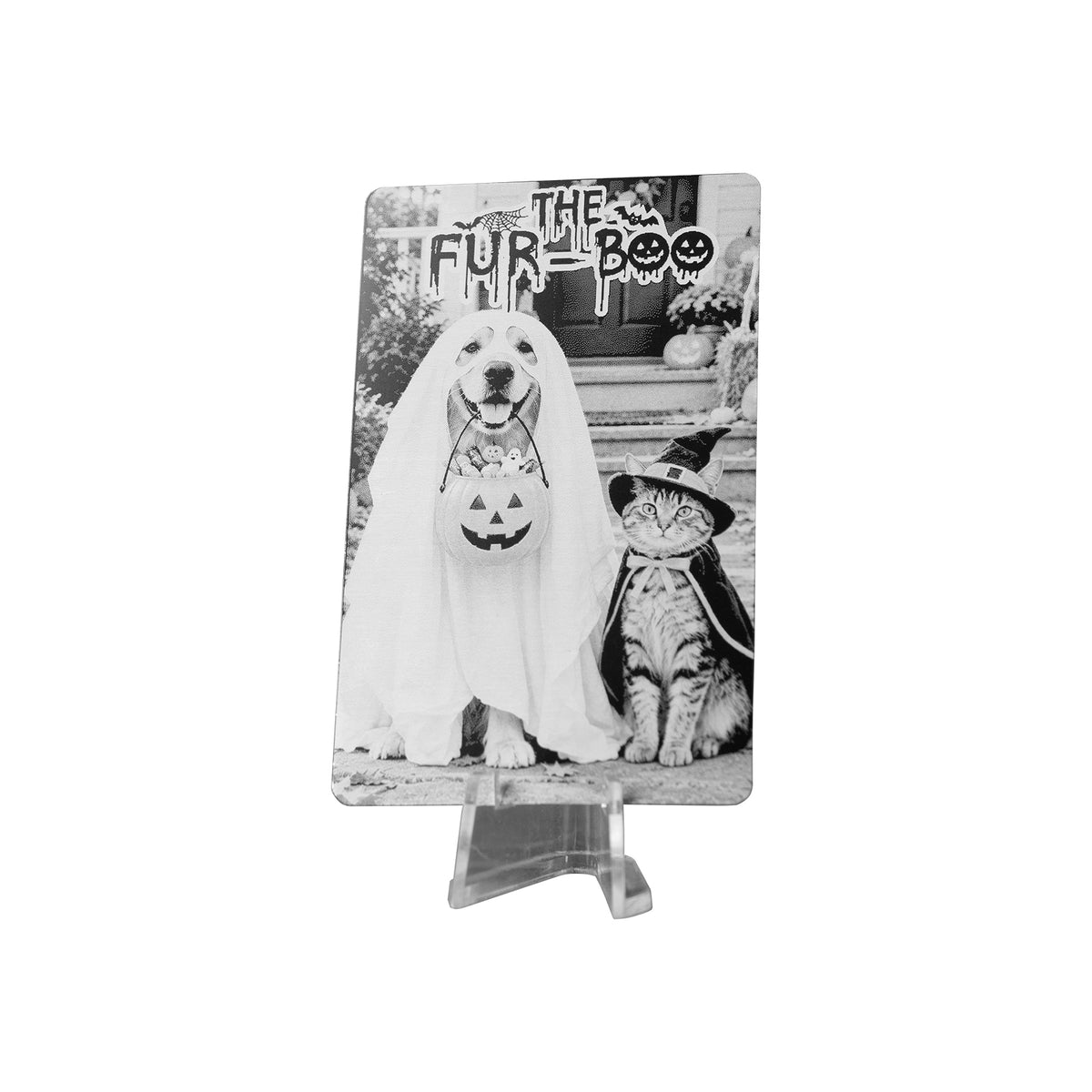 Halloween Pet Metal Card Engraving