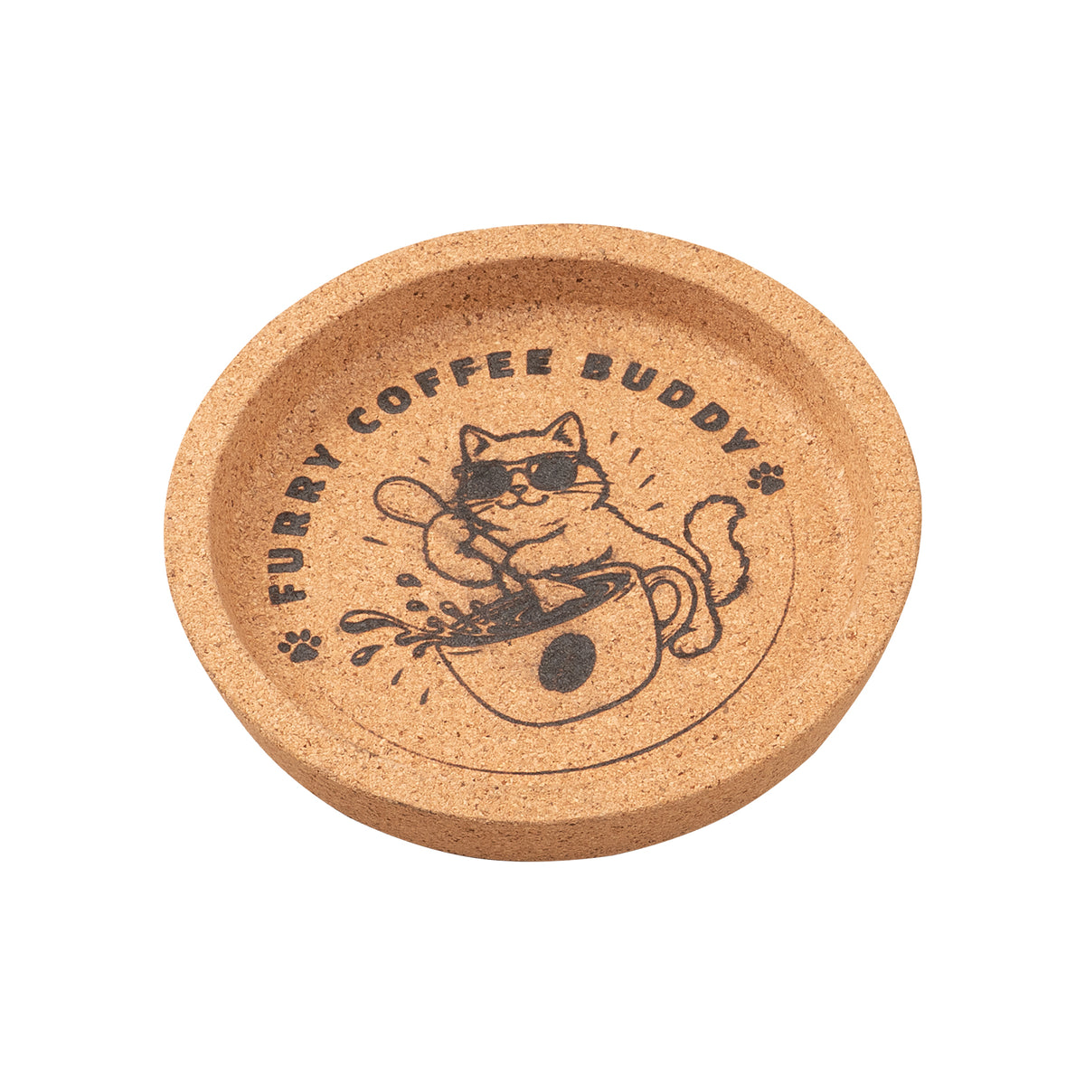 Cat-Themed Coffee Coaster Engraving