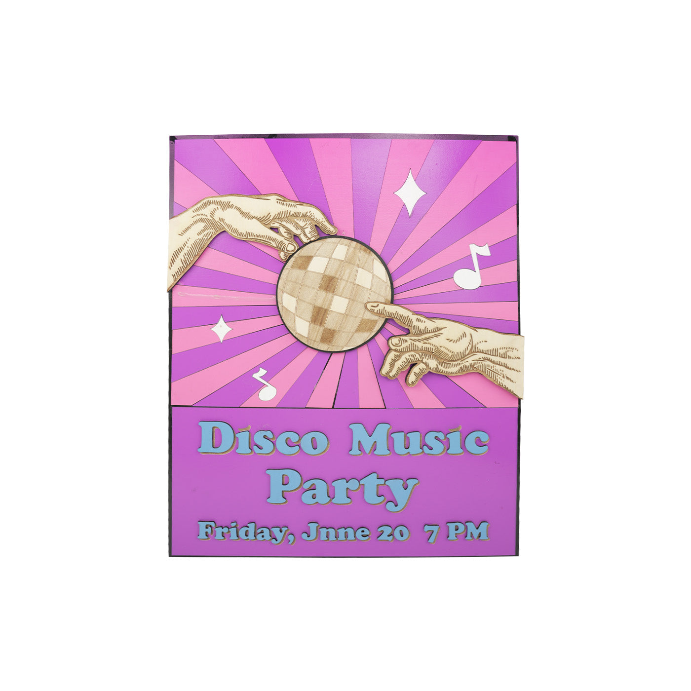 Disco Music Party Card
