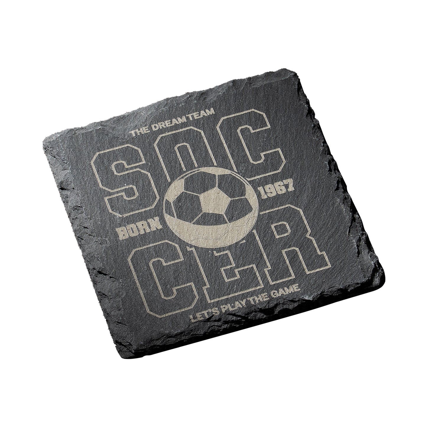Soccer team slate engraving