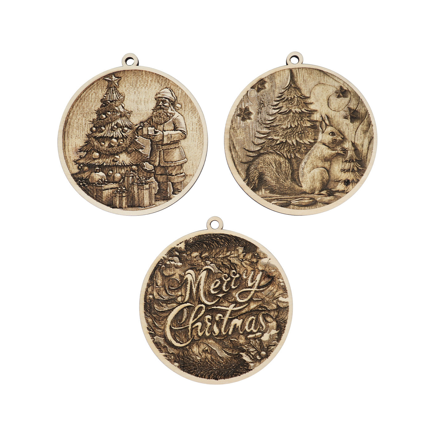 Christmas Tree Deep Engraving Ornament