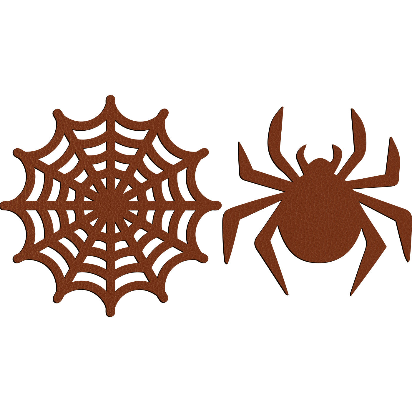Halloween Spider Leather Coaster