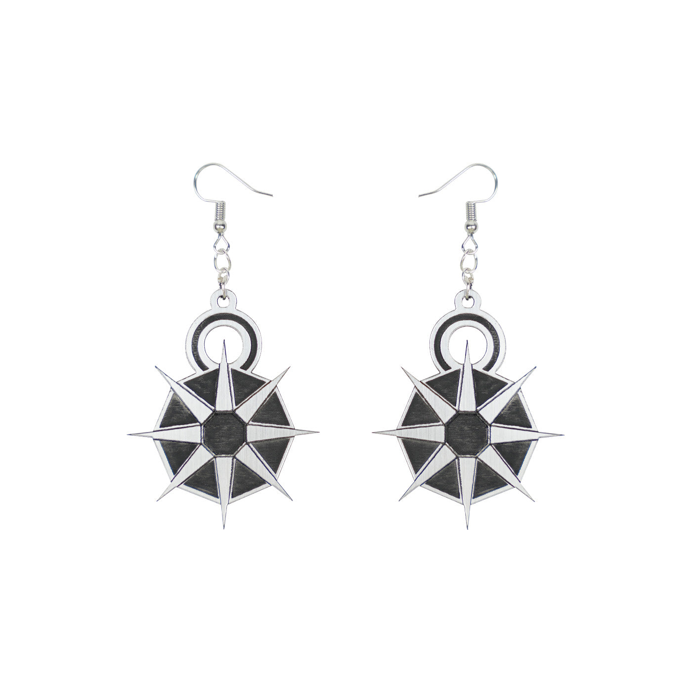 Octagonal Star Earrings