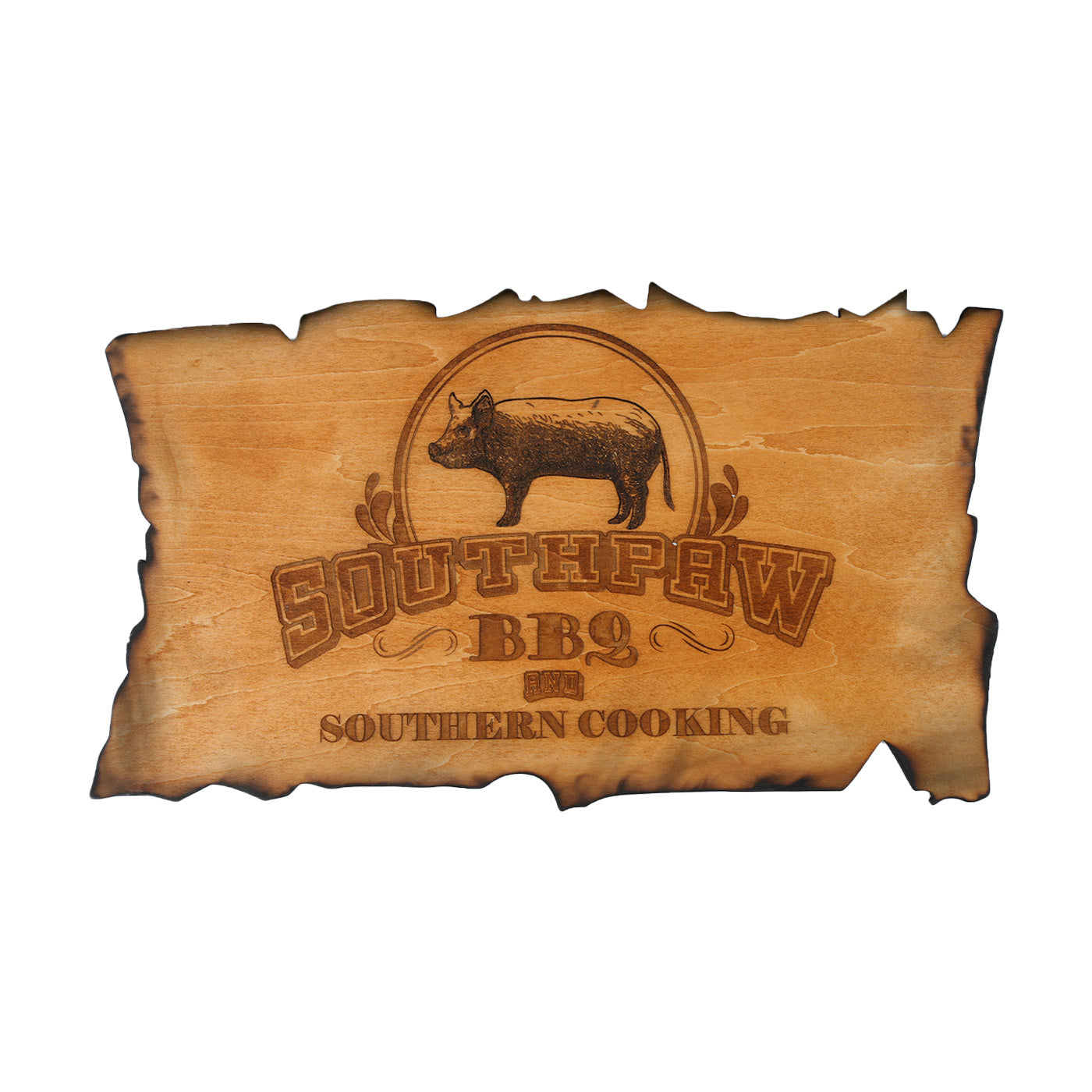 southpaw BBQ sign