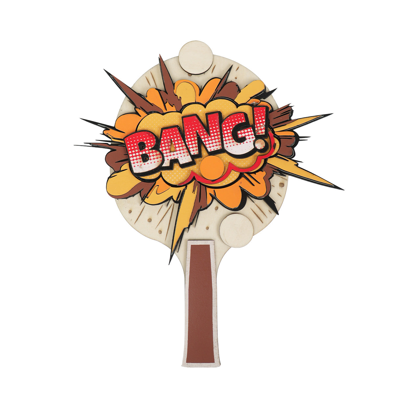 Wooden Table Tennis Racket Ornament