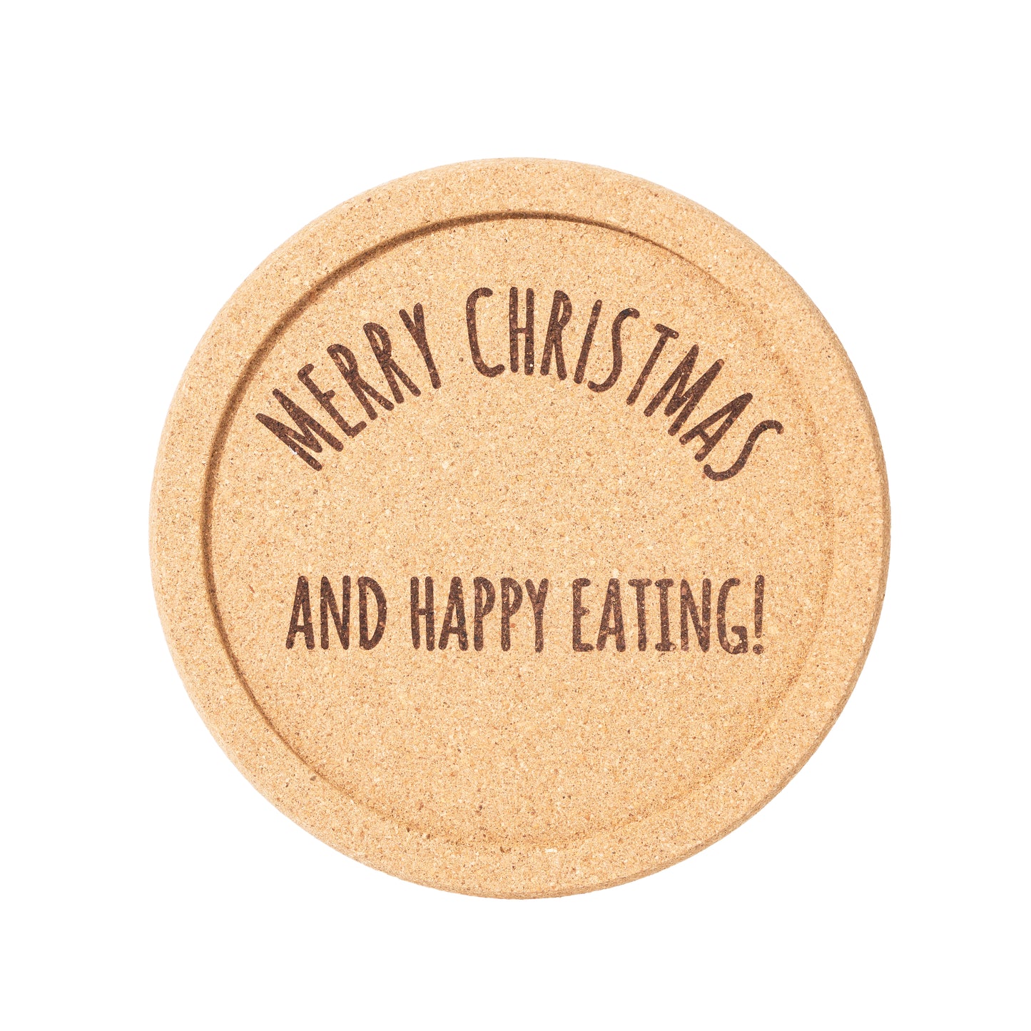 Christmas Themed Cork Coaster Engraving