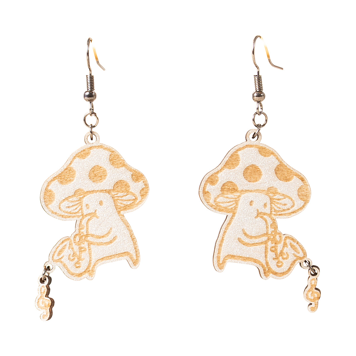 Mushroom Saxophone Earrings