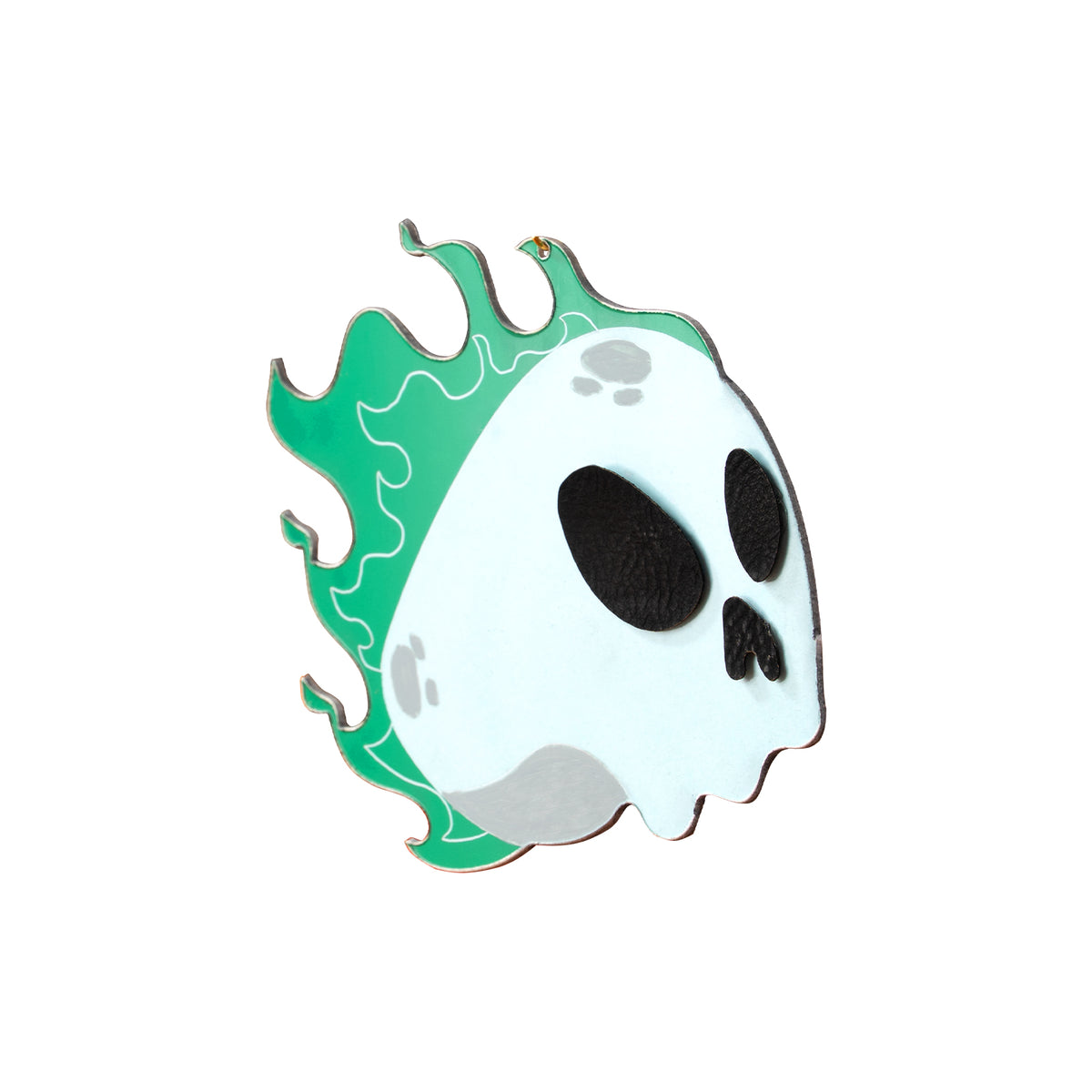 Halloween Skull Fire Bag Charm