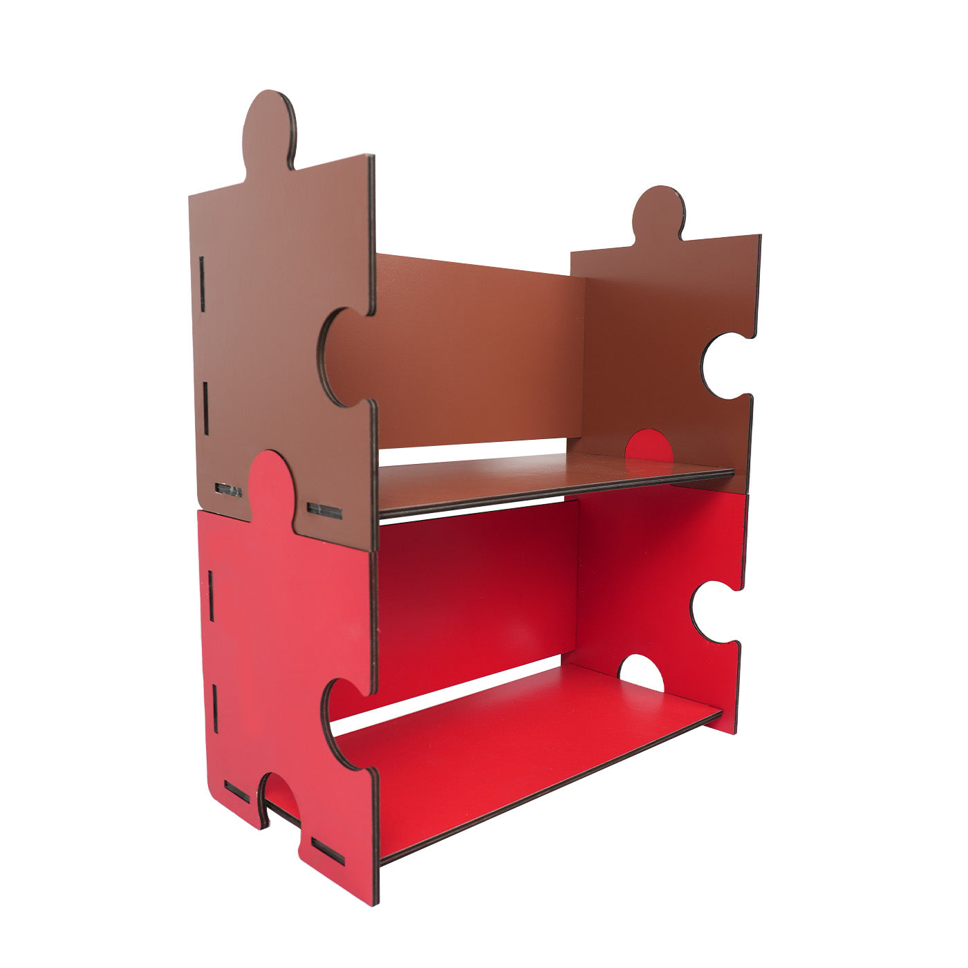Wooden Puzzle Shelf
