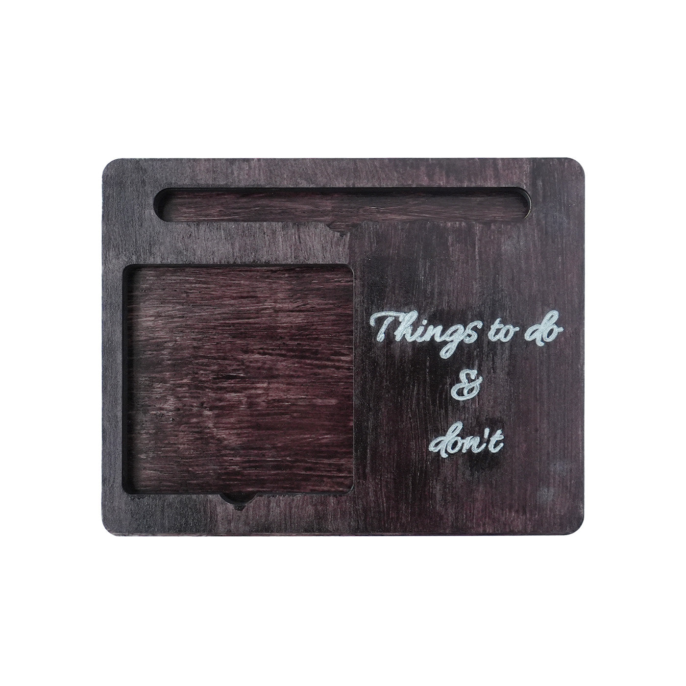 Wooden Sticky Note Pencil Organizer
