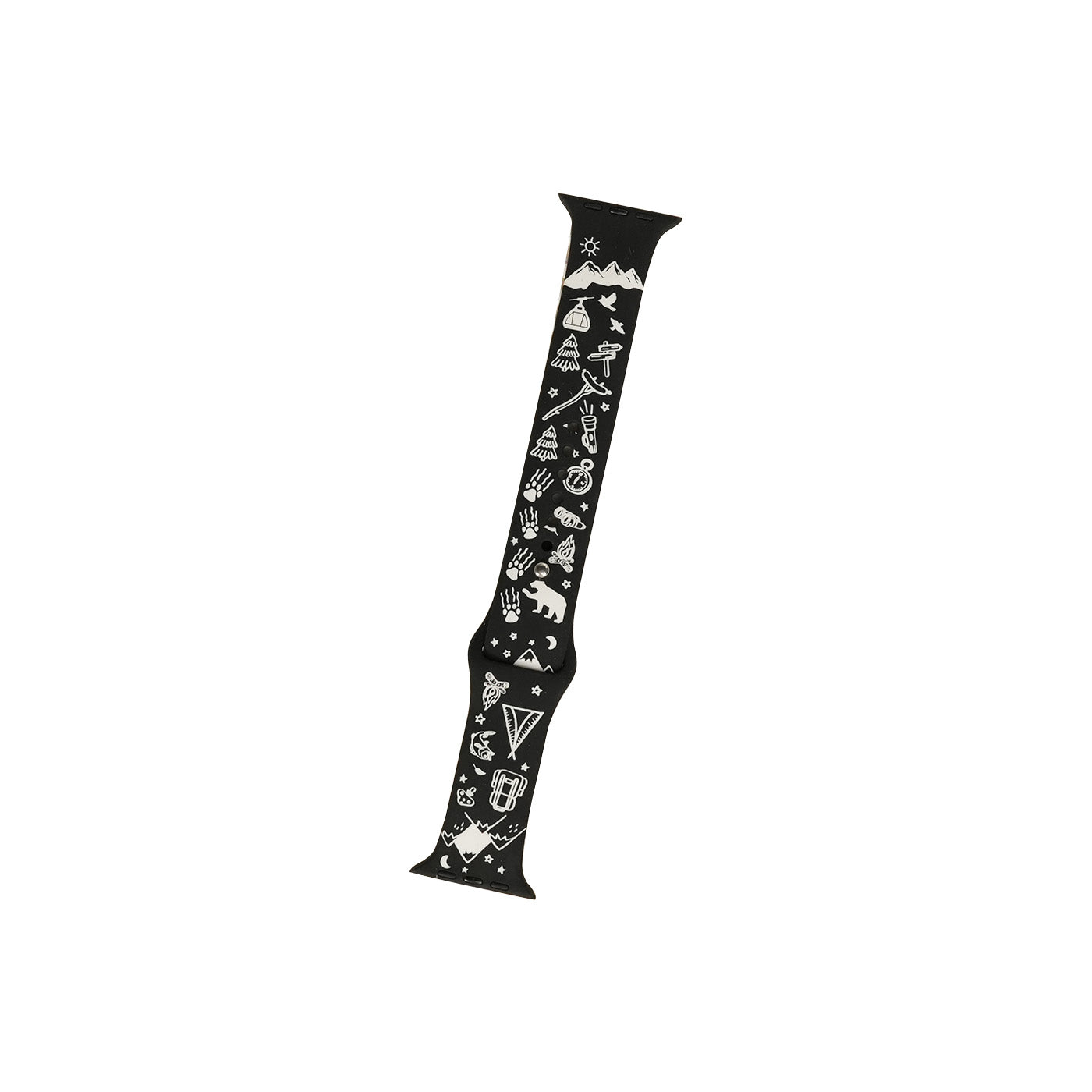 Outdoor themed watch band strap engraving pattern