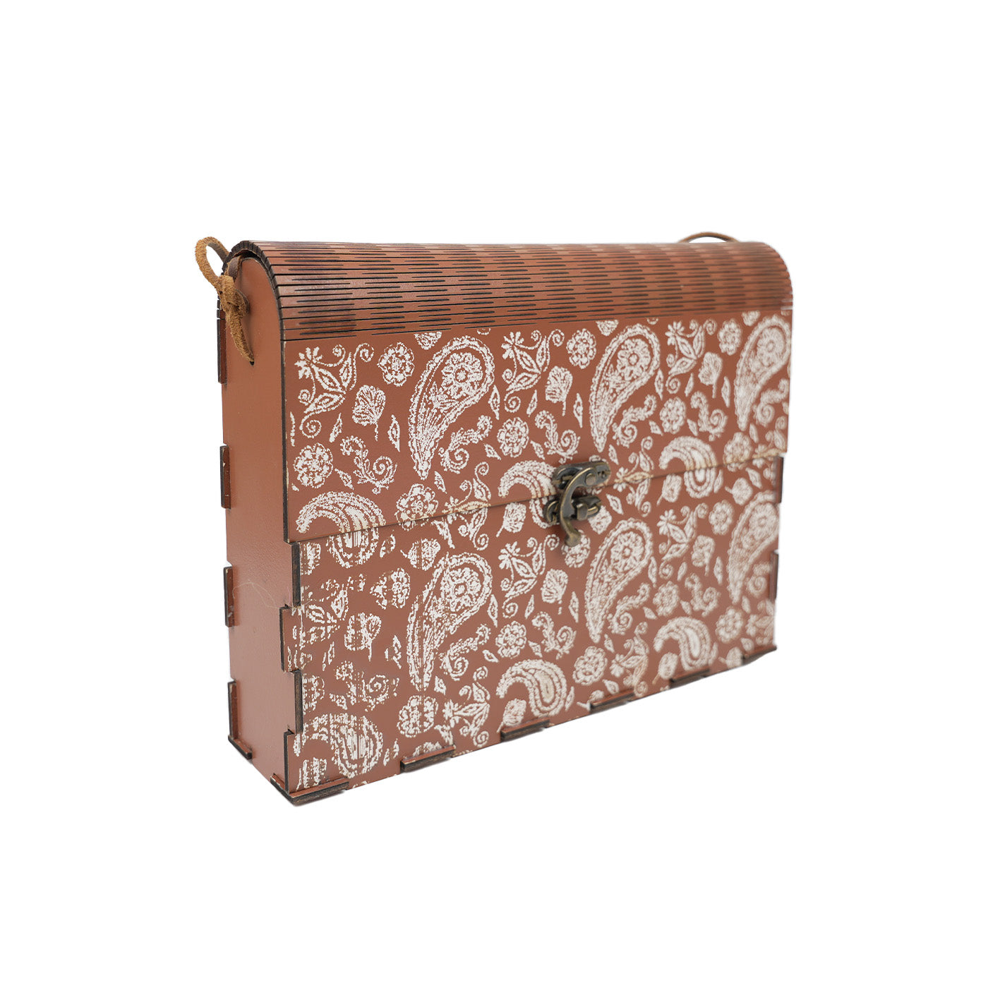 Wooden Print Living Hinge Handbag
