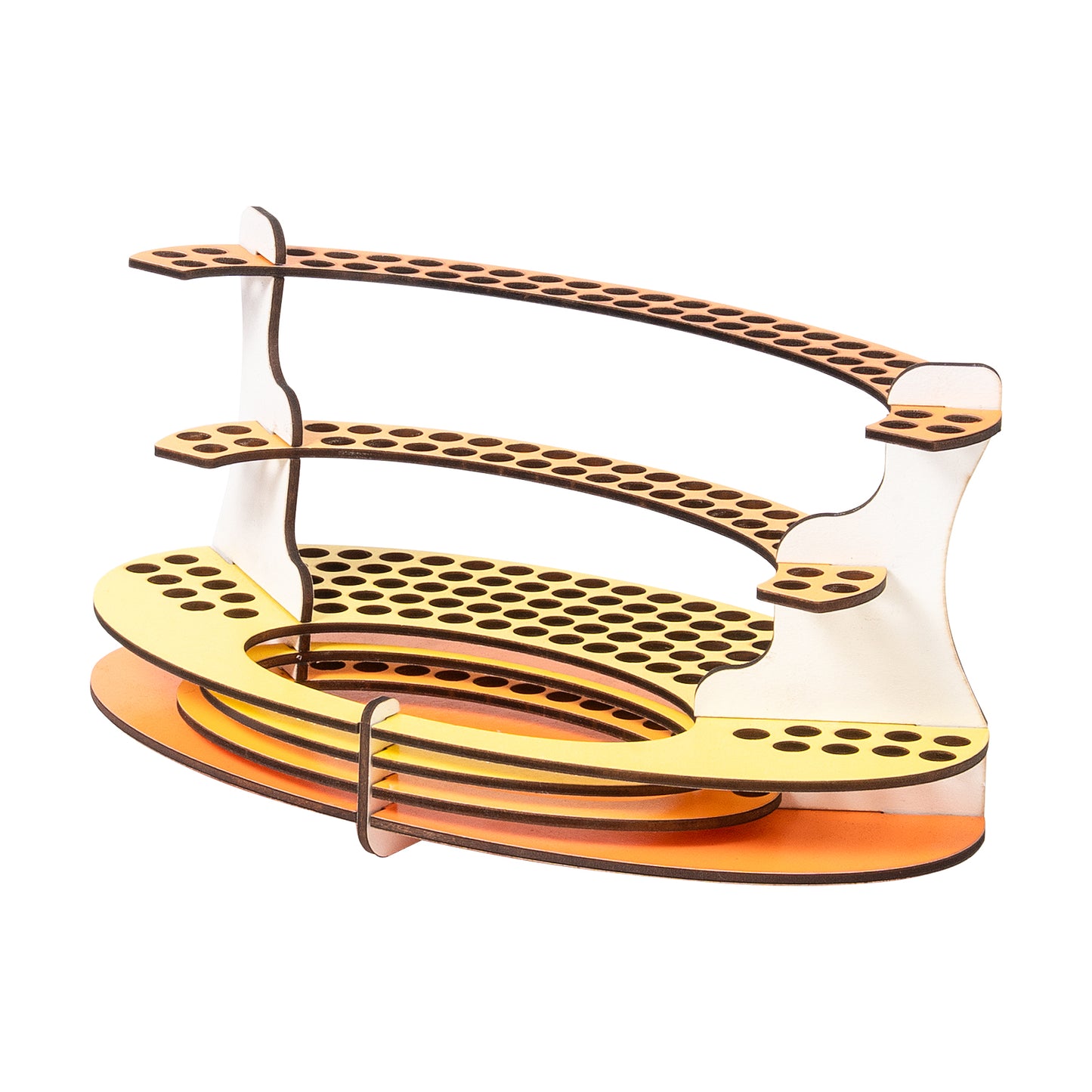 Oval multi-layer pen holder