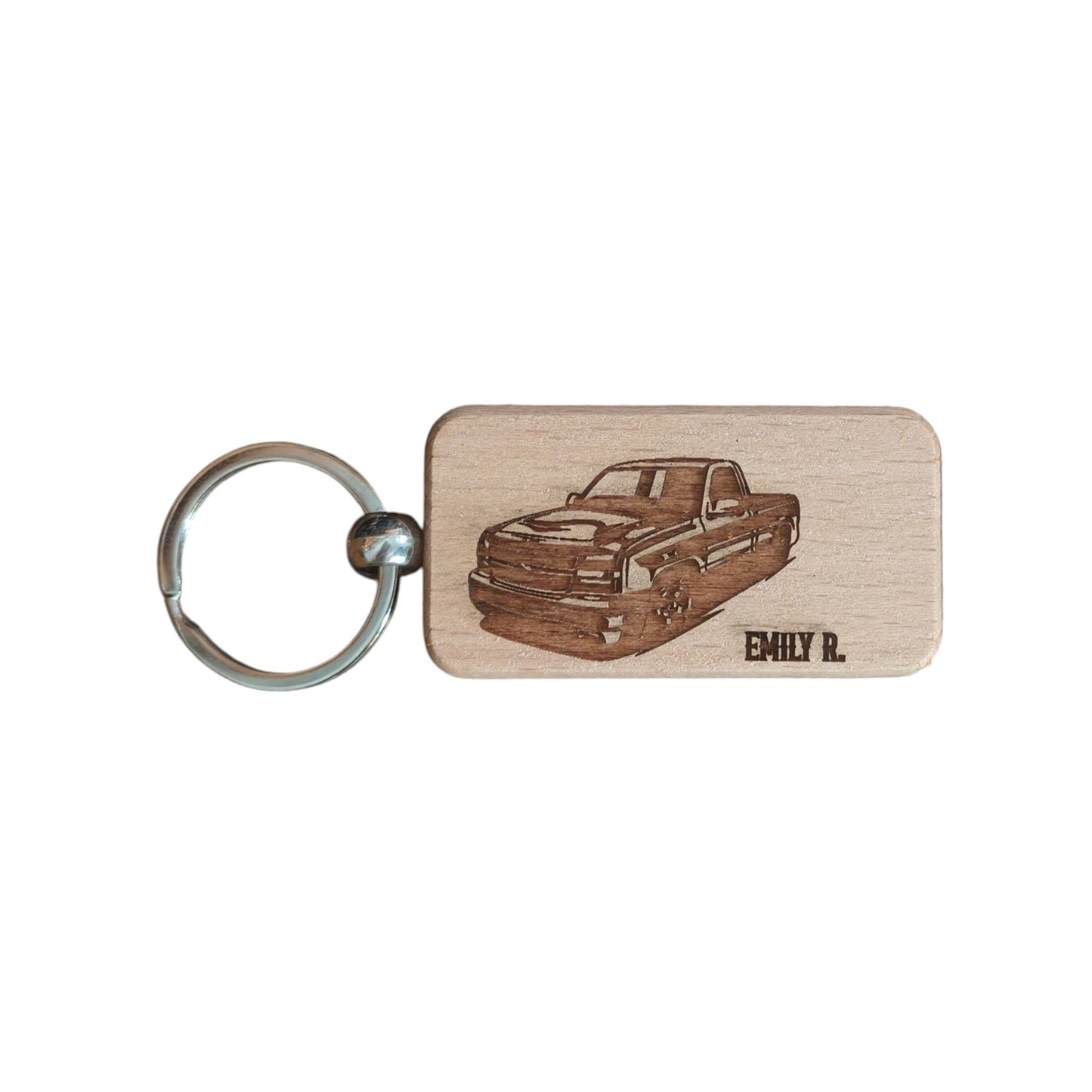 Wooden Car Keychain