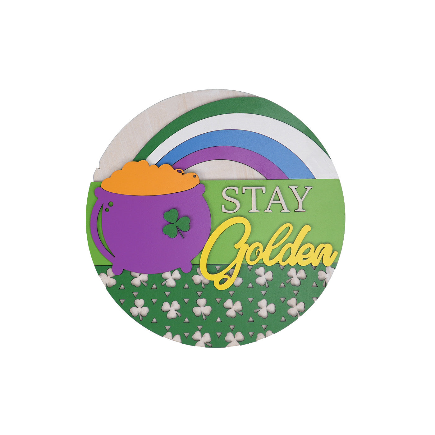 St Patricks Day Elements Wreath 02 Pot of Gold