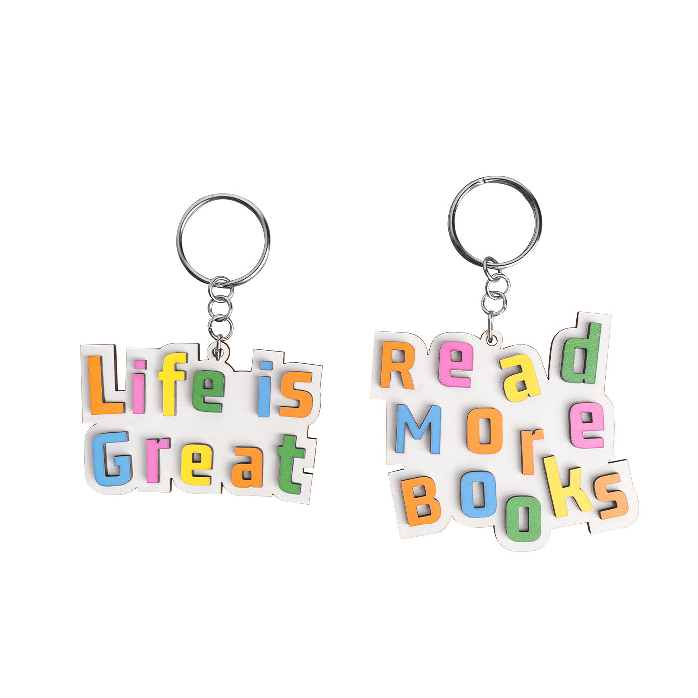 Wooden Alphabet Keychain