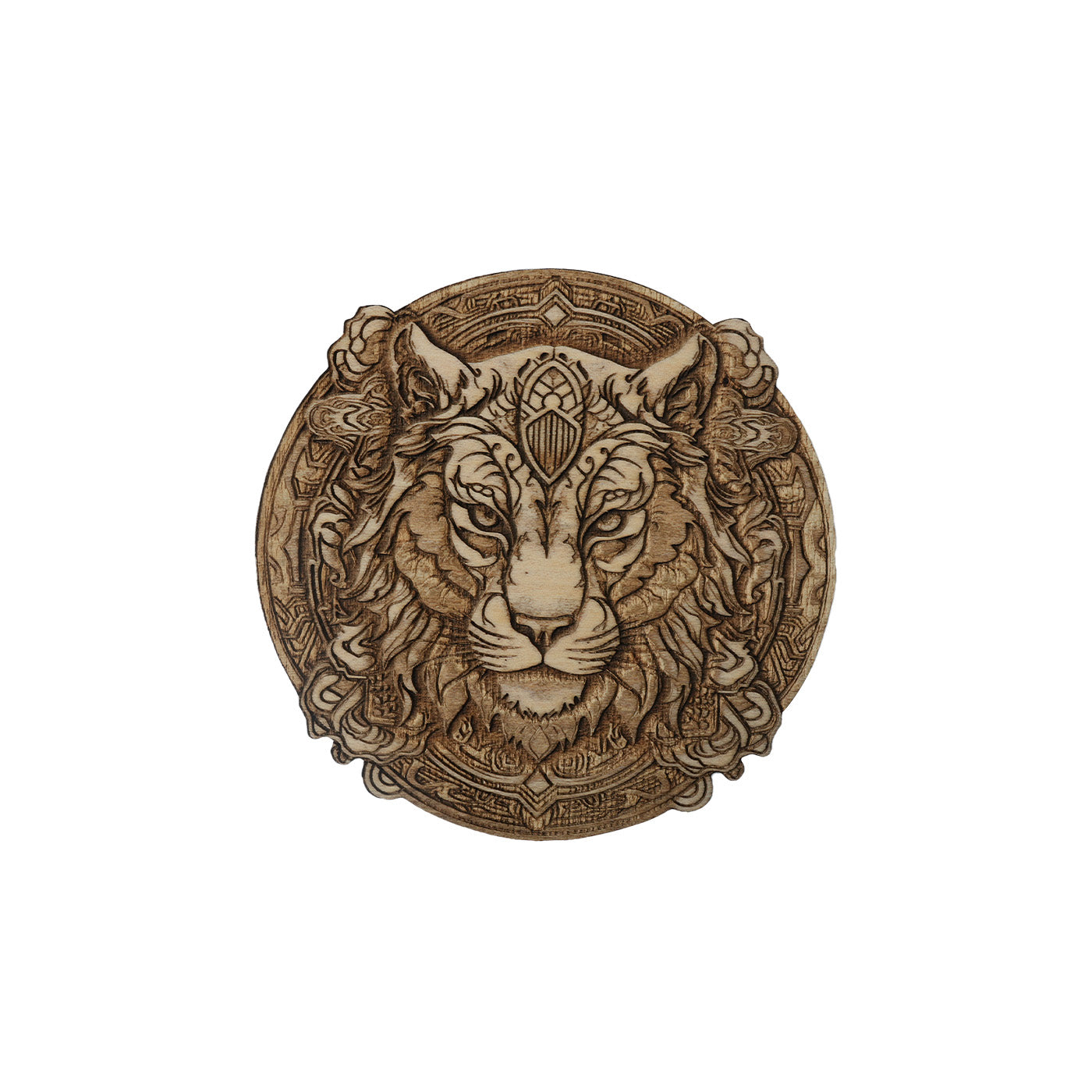 Tiger pattern deep carving