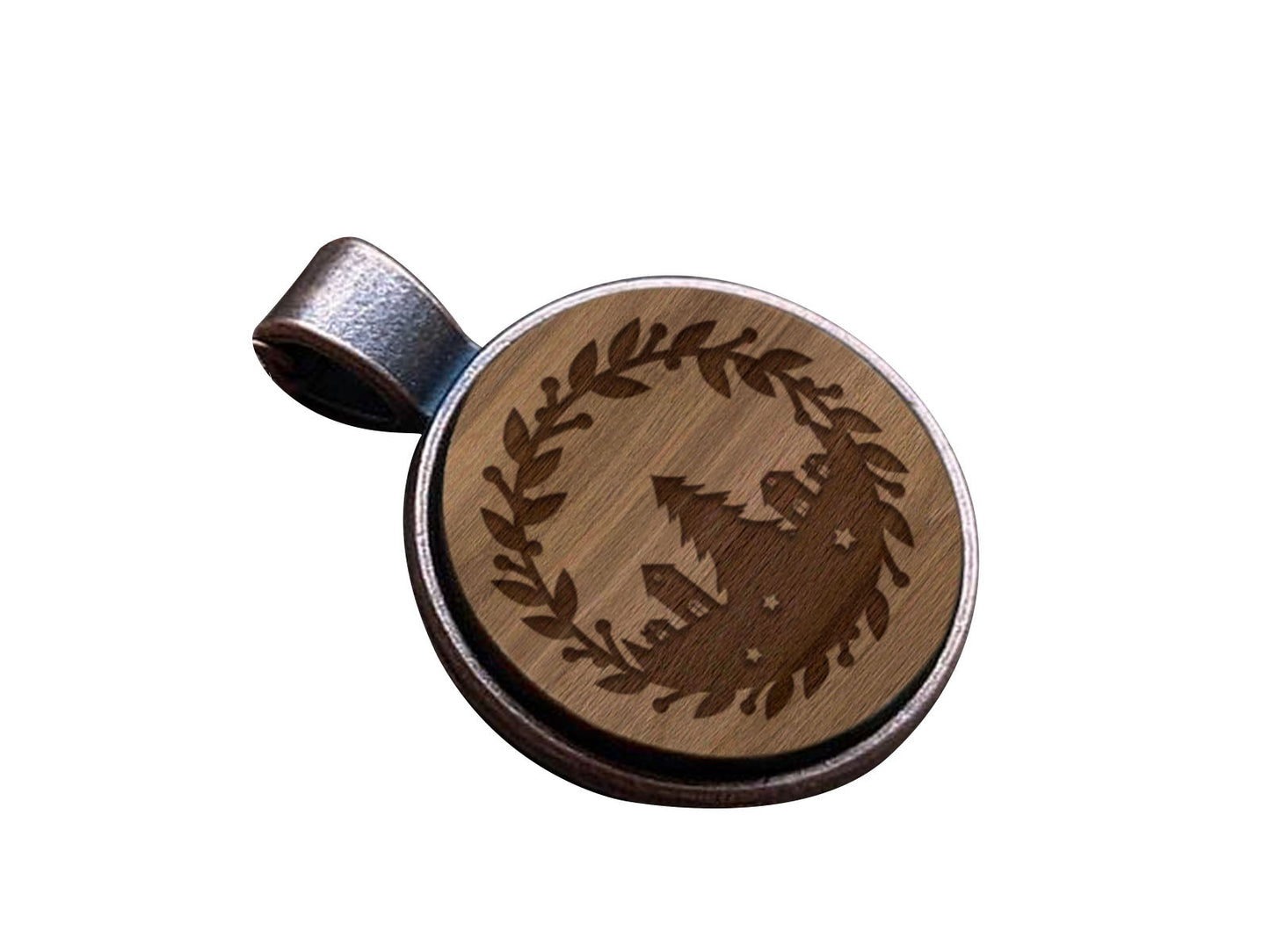Wooden Keychain Pendant 01