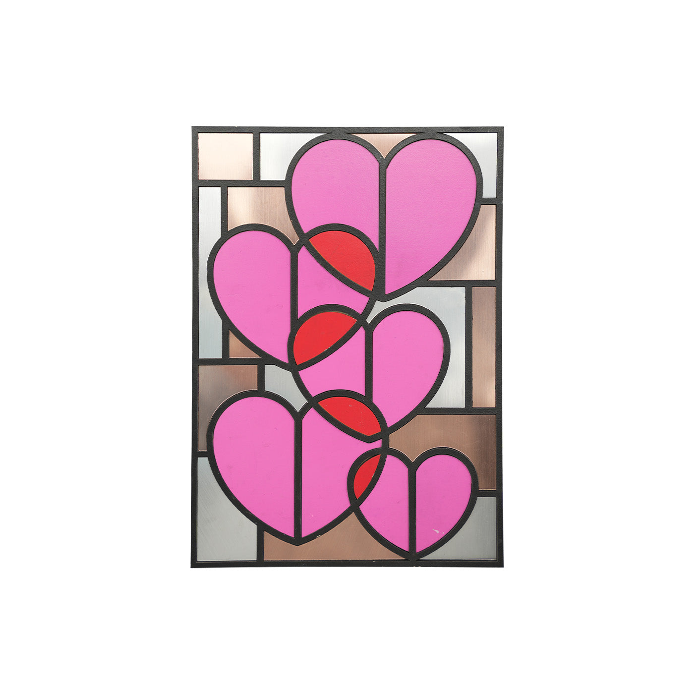 Valentine's Day Love Multi-Material Collage Ornament