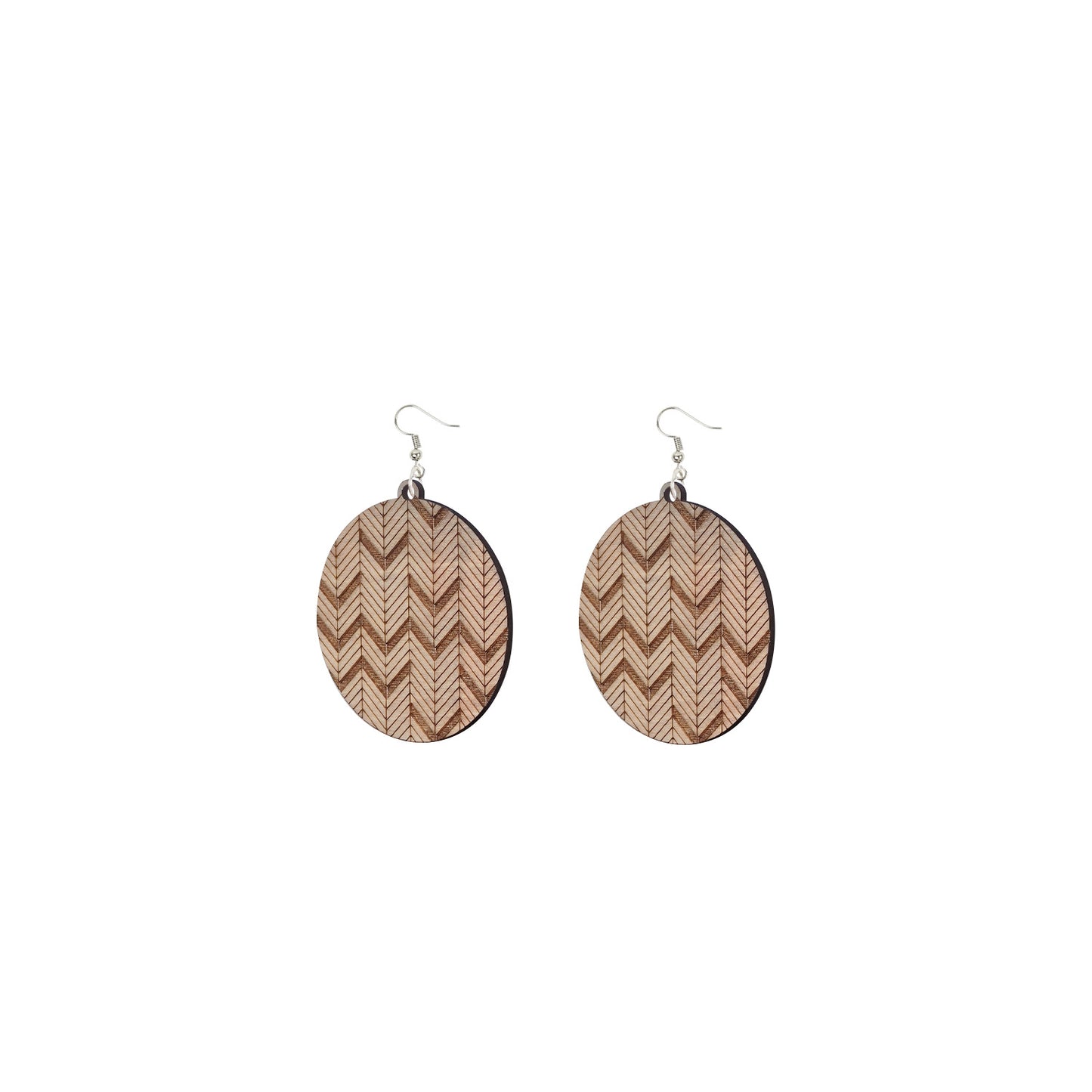 Round Geometric Layered Earrings