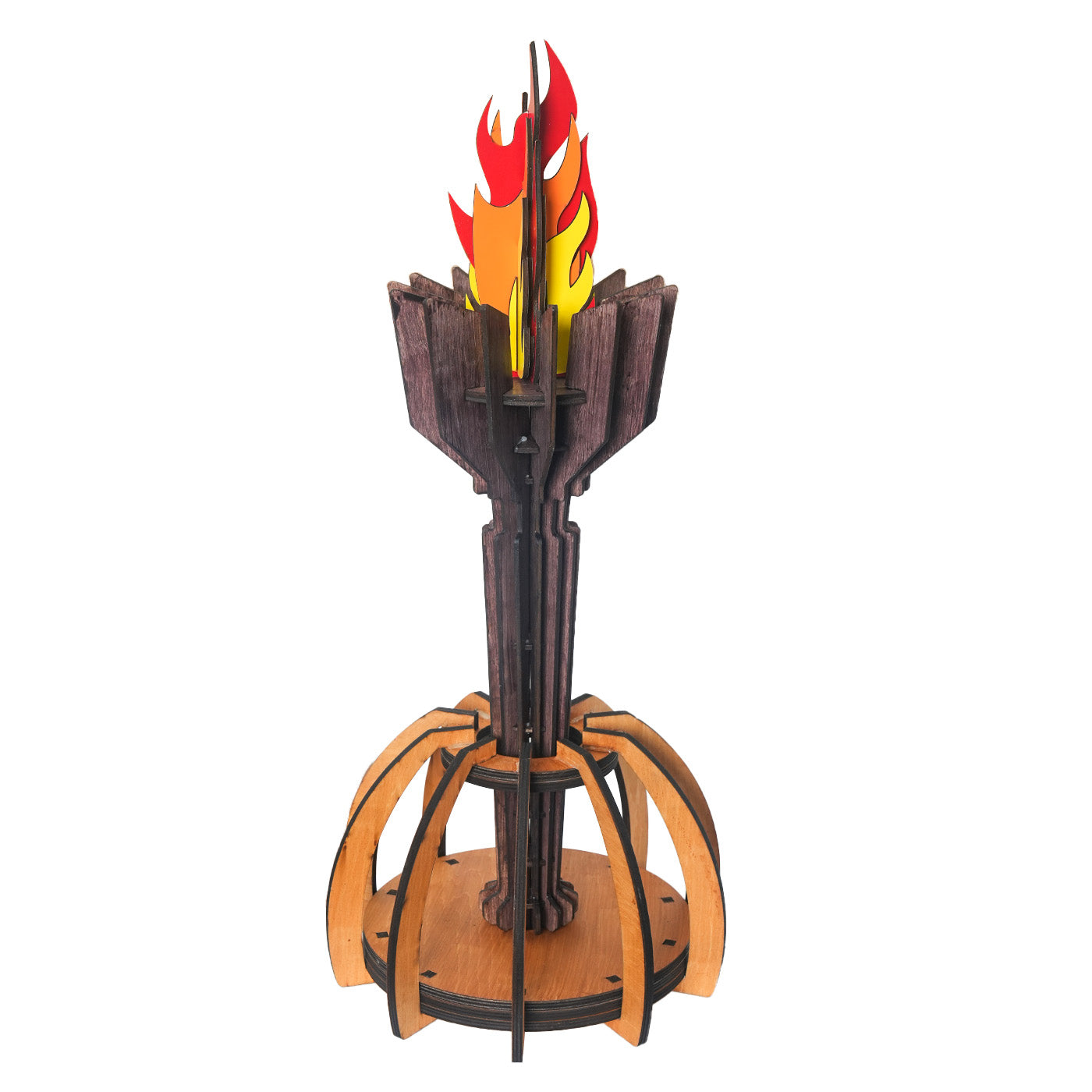 Wooden Olympic Torch Ornament