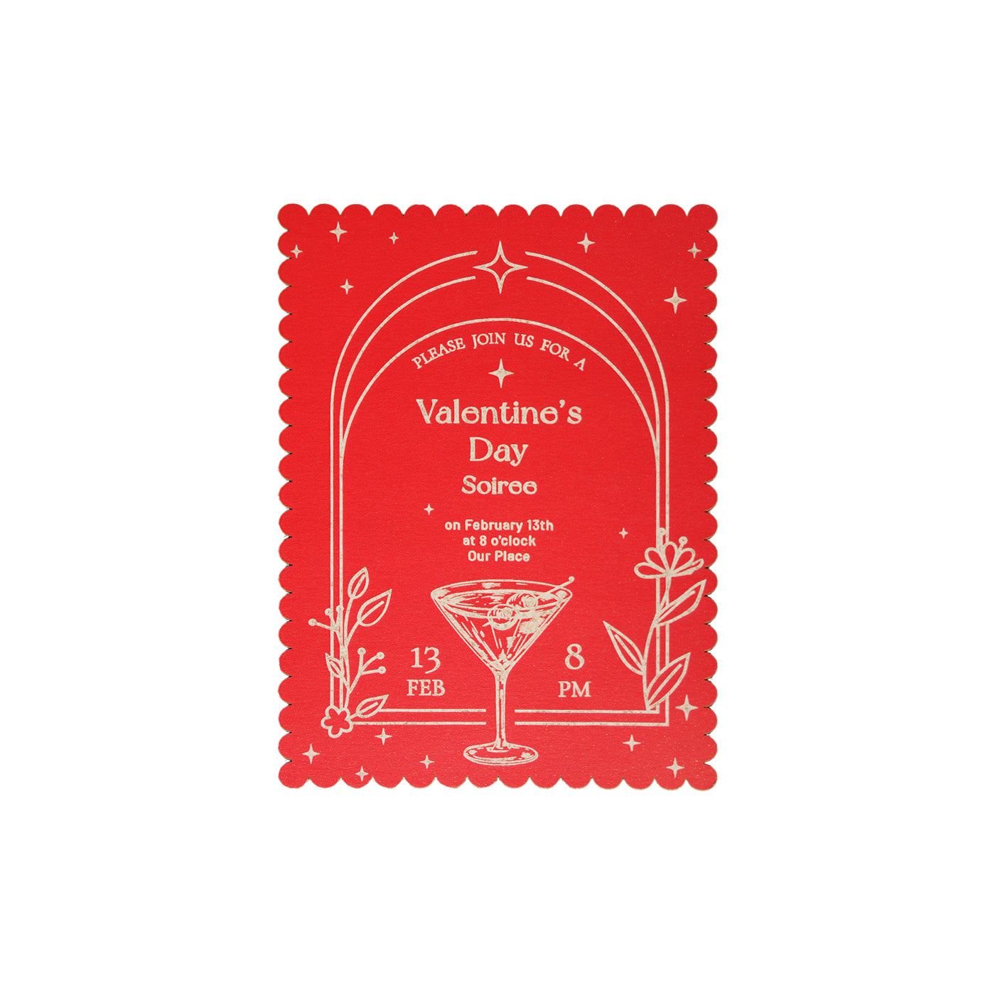 Paper Valentine's Day Invitation Cards