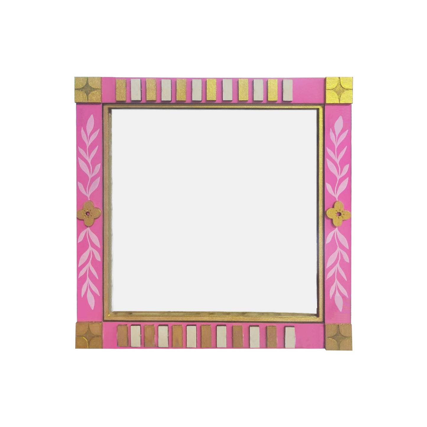 Spring pink flower frame