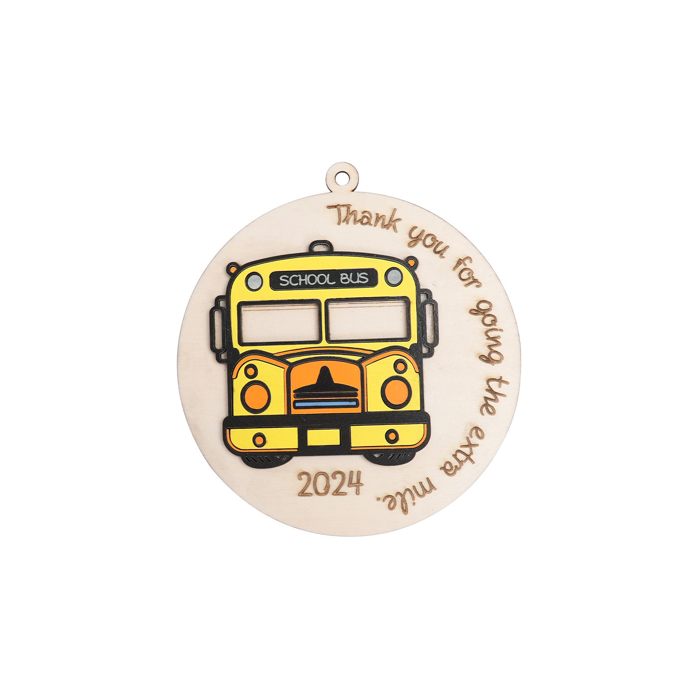 Wooden Bus Appreciation Ornament