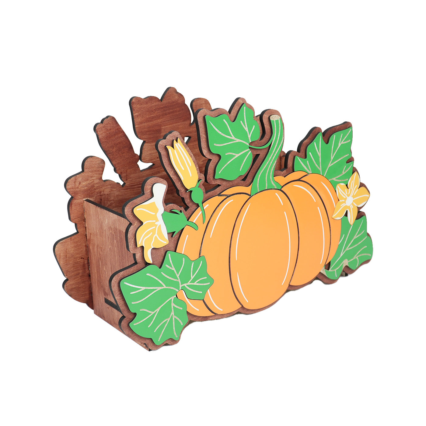 Wooden Pumpkin Organizer