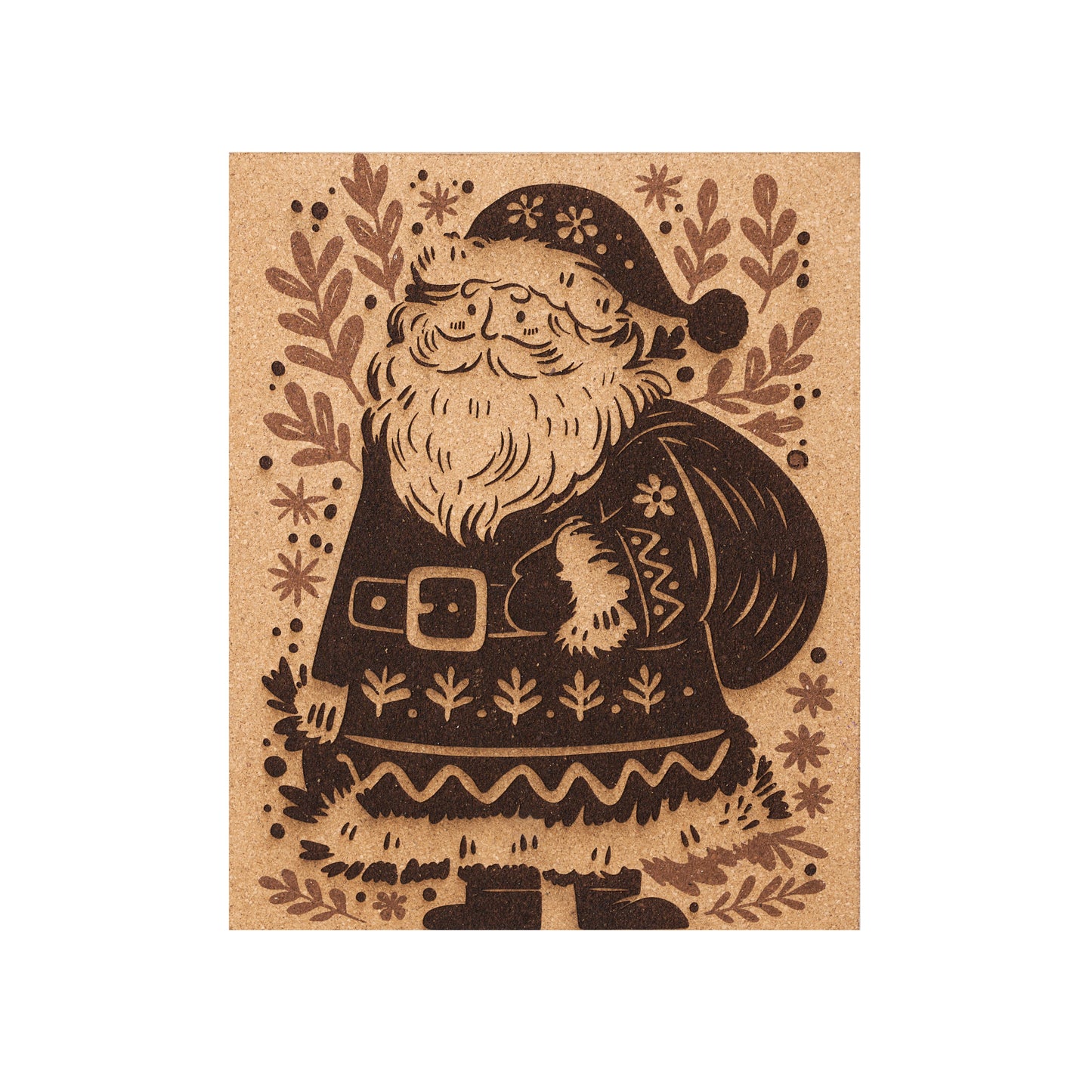 SSanta Claus Cork Ornament Engraving