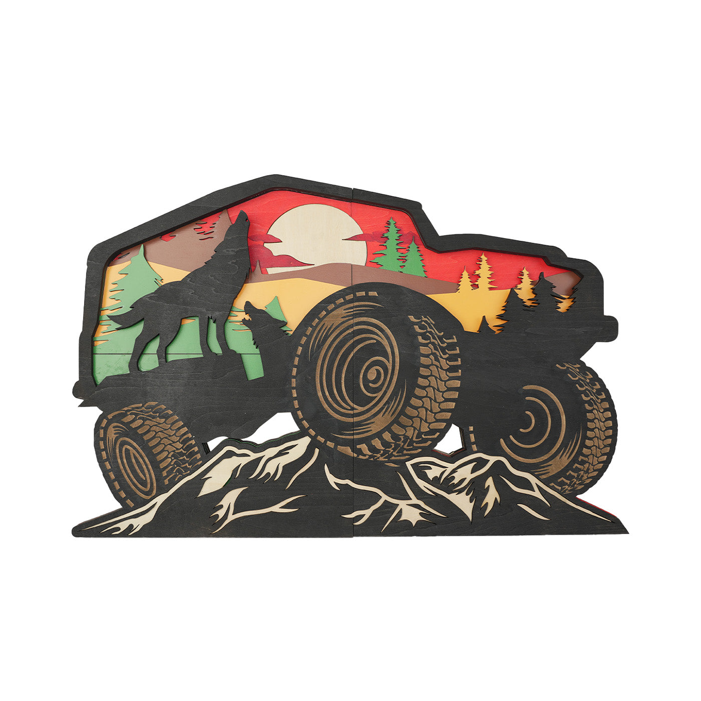 Large Multi-layer offroad suv jeep ornament