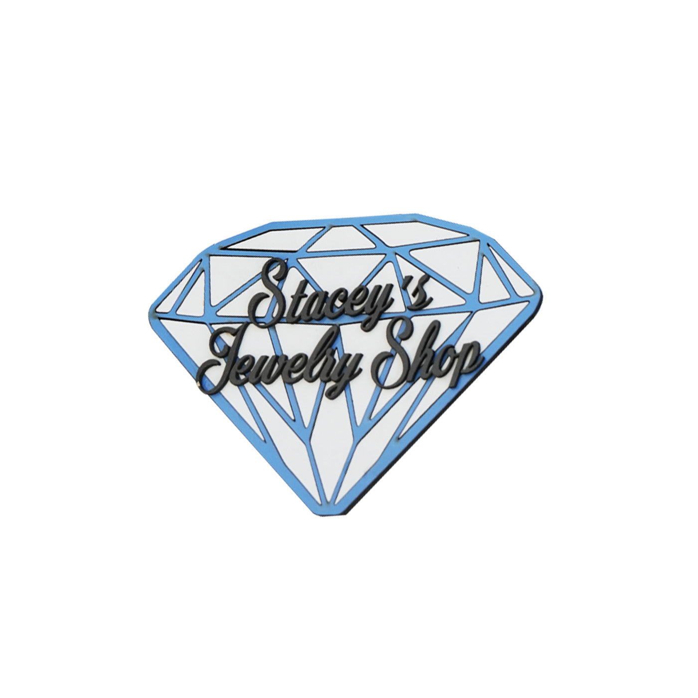 Wooden Diamond Ornament Signage