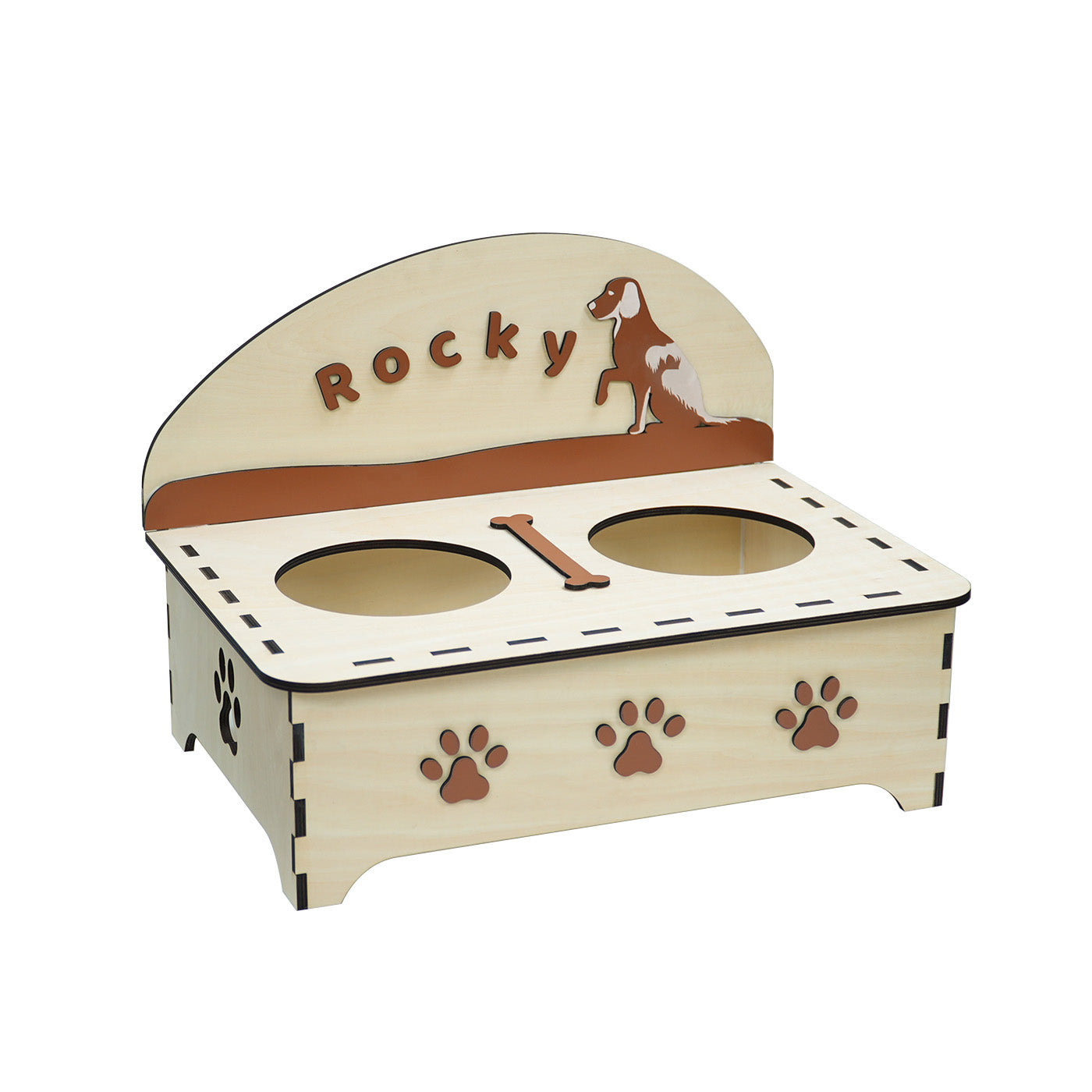 Wooden Pet Bowl Holder02
