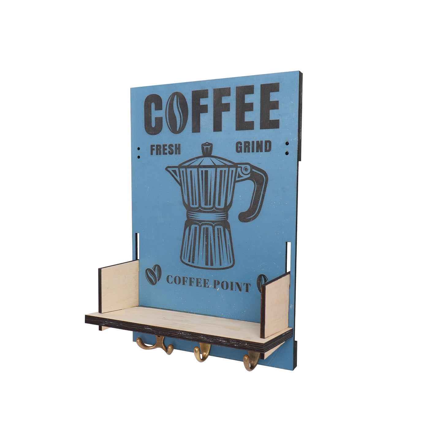 Wall mounted coffeeware rack