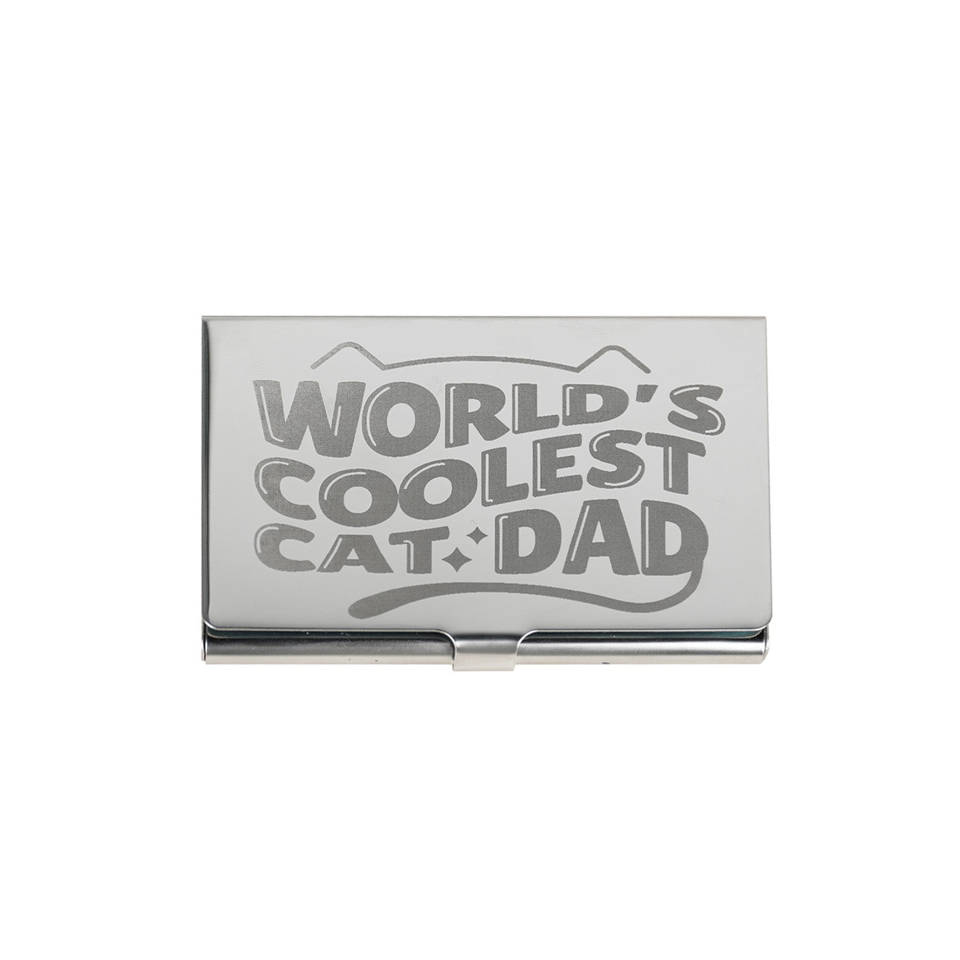 Fathers Day Cat Dad Business Card Holder