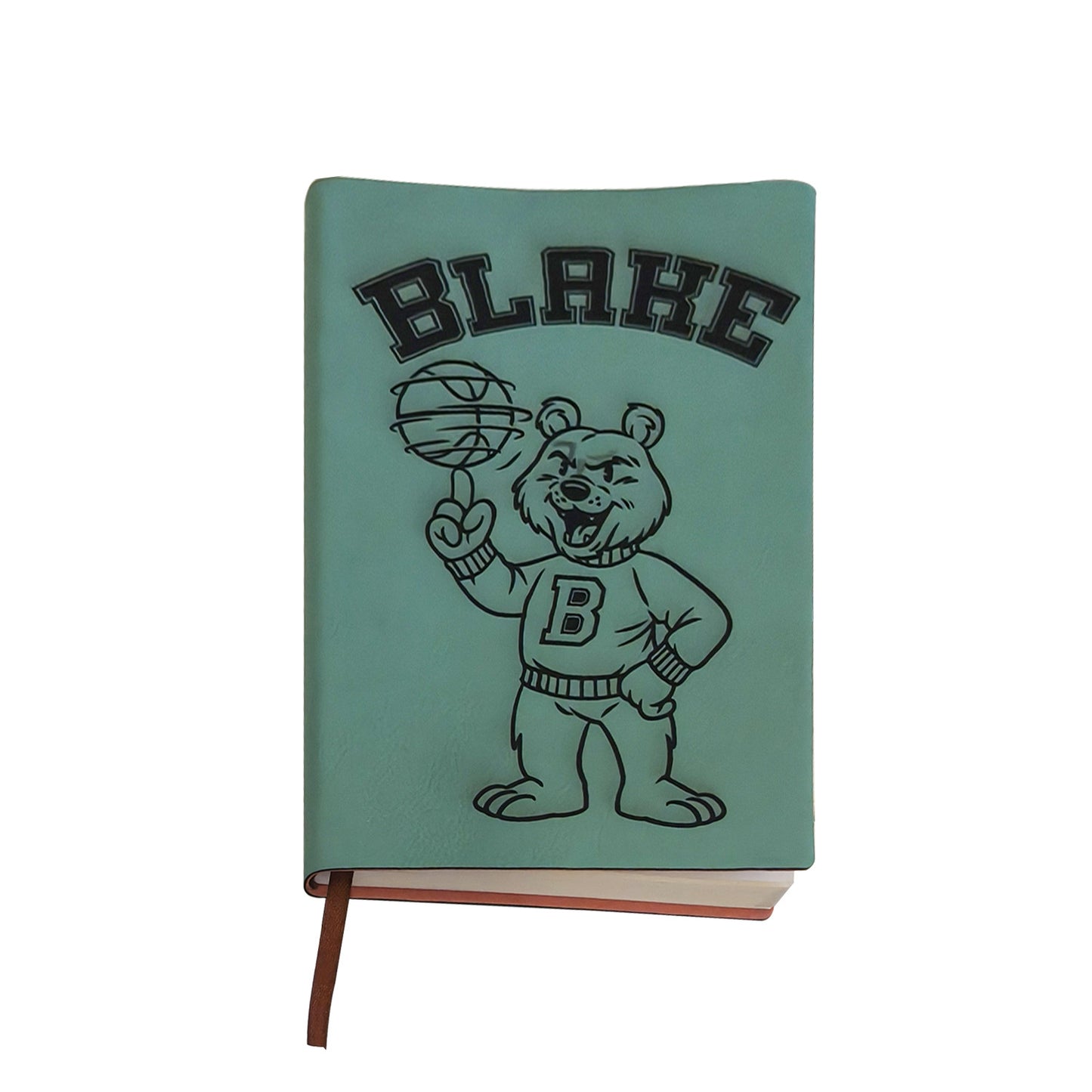 Basketball Mascot School Notebook Engraving Pattern