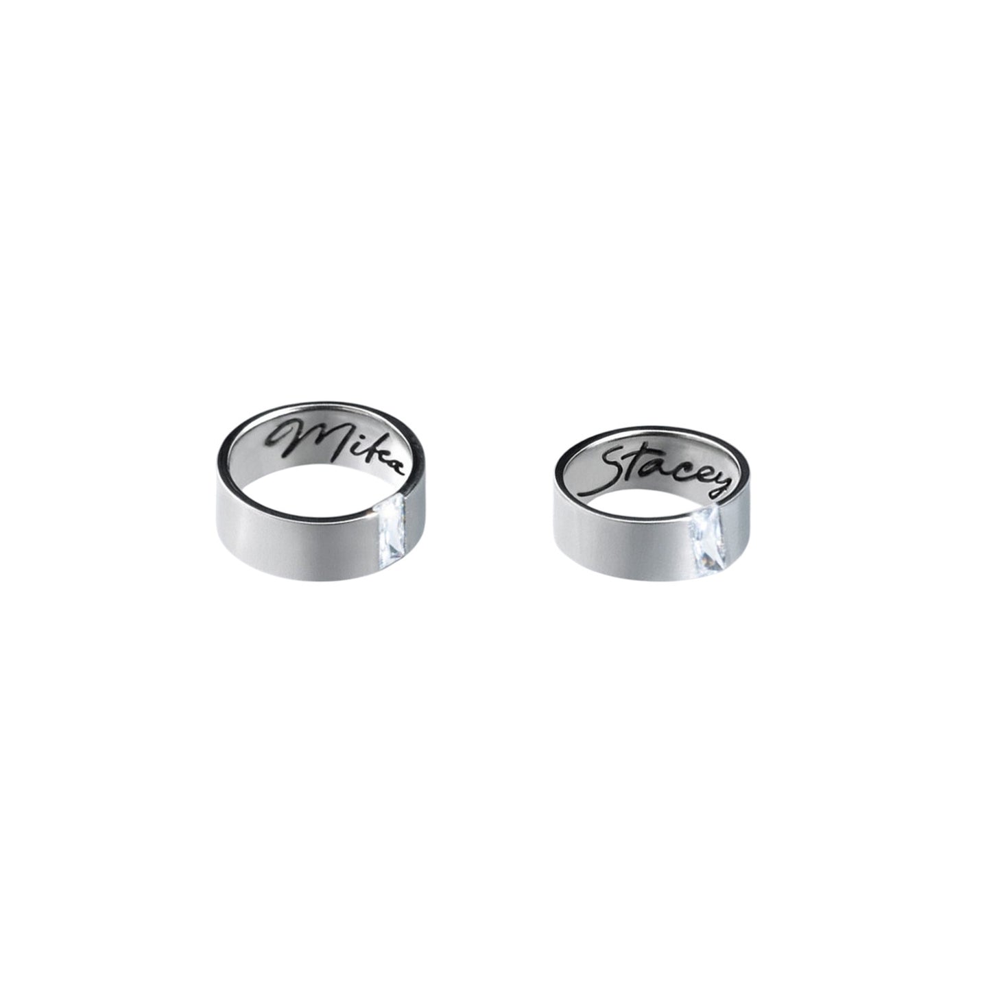 Custom Couple Rings With Inner Engraving