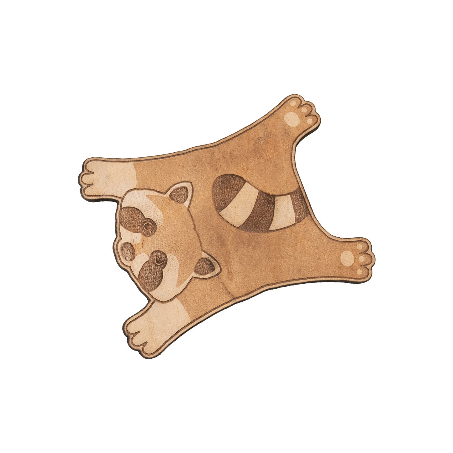 Raccoon leather coasters