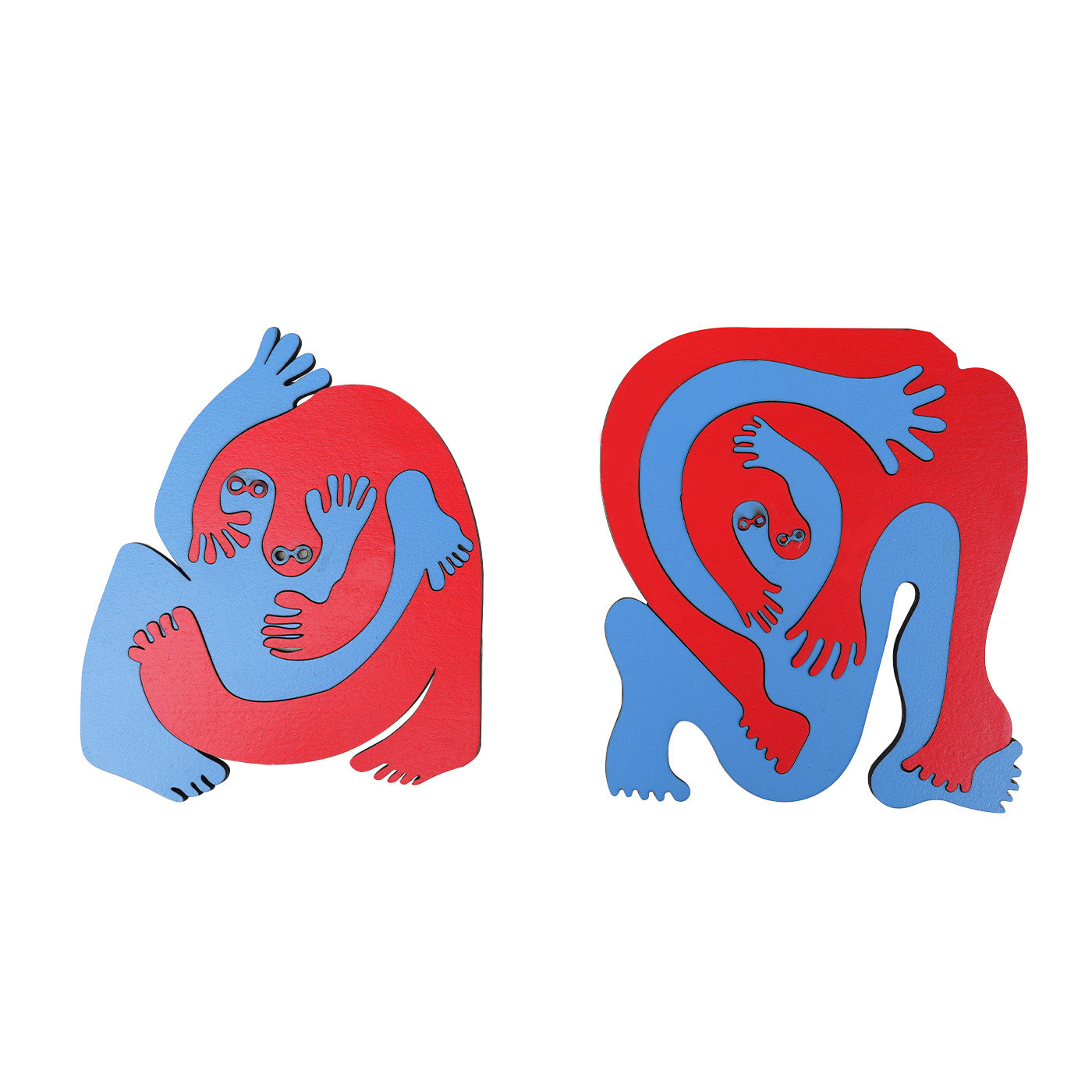 Human figure hugging coaster