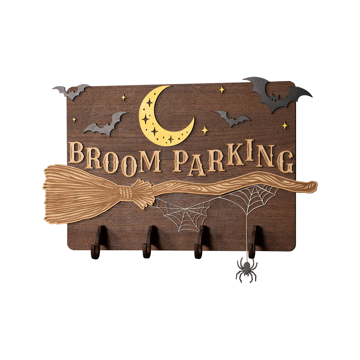 Halloween Entryway Witch Parking Hanging Wall Sign