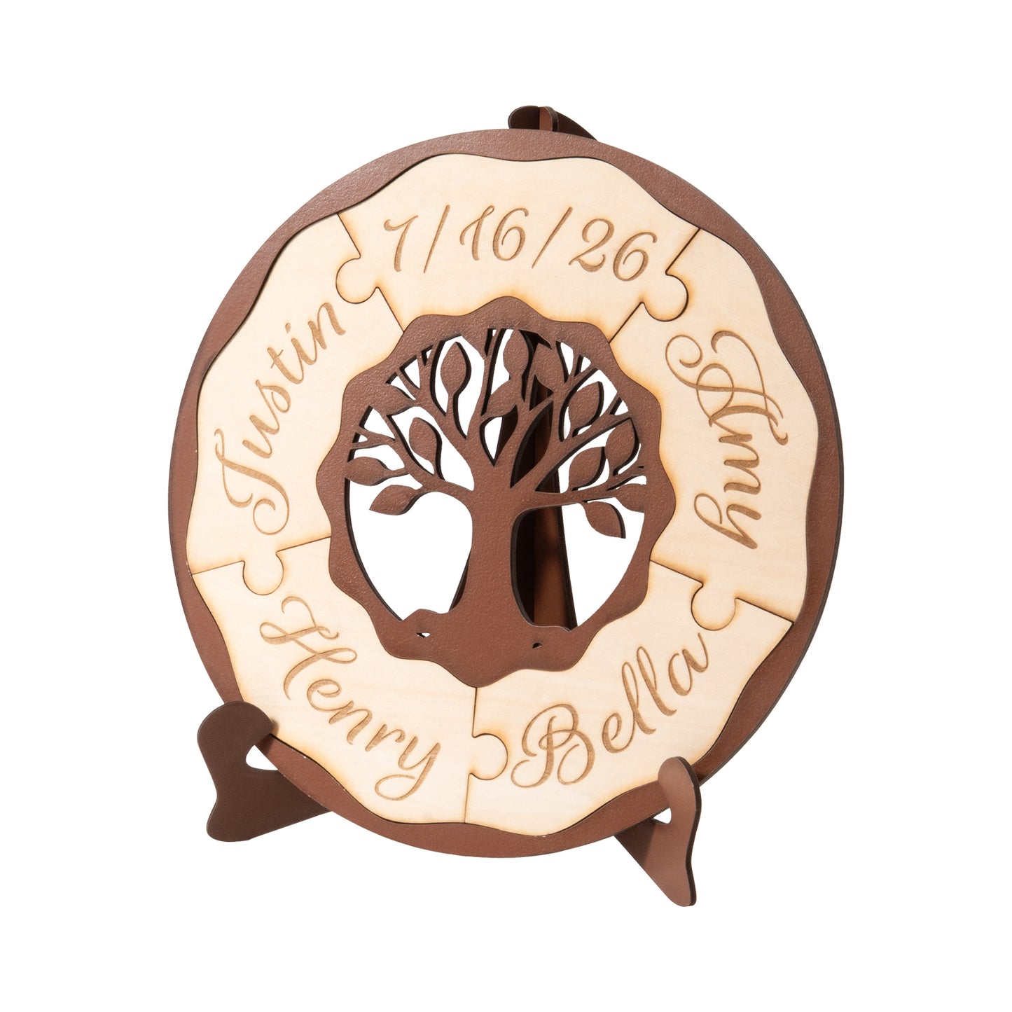 Family puzzle ornament