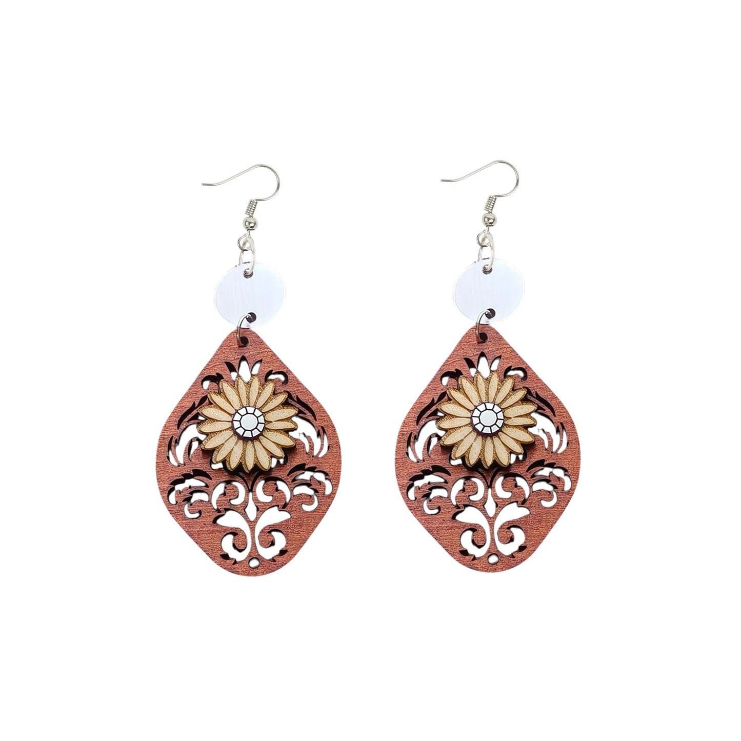 Spring Theme Garden Cosmos Flower Earrings